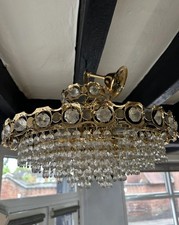 Lampadario vintage ottone