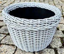 Vaso da fiori in polyrattan