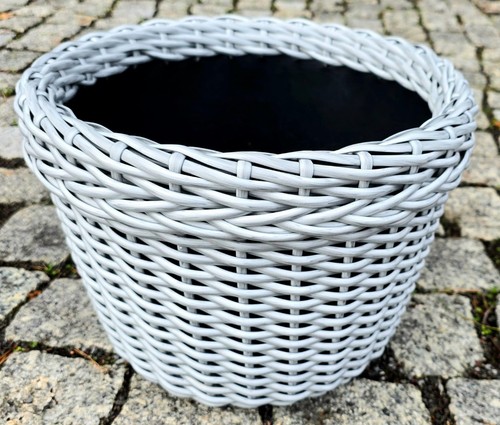 Vaso fiori polyrattan - da,