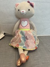 B Toys Softies Pink CALI CAT Tippy Toes Ballerina Dancer Plush DOLL FIGURE TOY