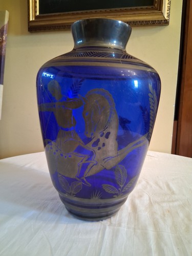 Vaso murano vintage blu - di,