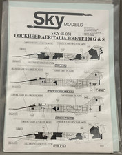Sky Models 48-031 F/RF/TF 104G/S Starfighters in servizio italiano