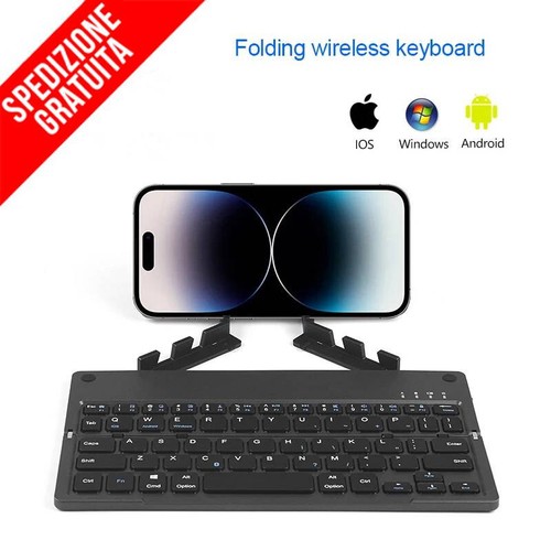 Tastiera pieghevole wireless - pieghevole,