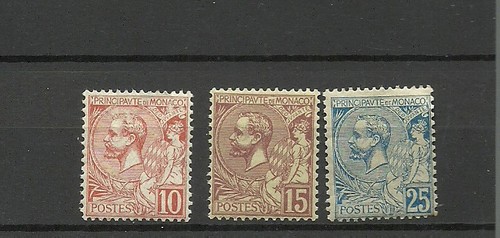 Monaco 1891 1894 timbres - monaco, 1891-1894
