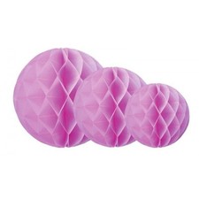 3 FESTONI DECORAZIONE CARTA ROSA CM 20-30-40  FESTONI COMPLEANNO  GLOBO