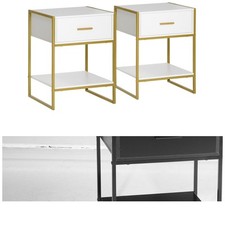 HOMCOM Set 2 Comodini Moderni