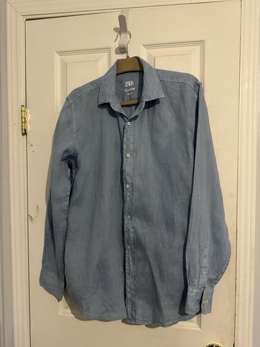 Camicia zara uomo blu - uomo, lino