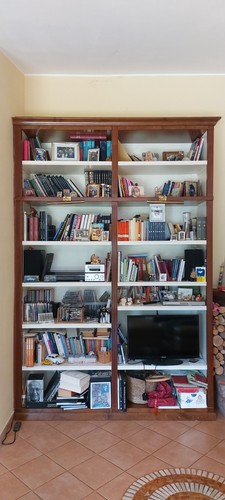 Libreria stile impero noce - libreria,