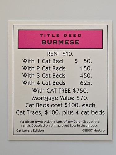 Monopoly cat lovers - monopoly, edition