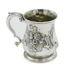 Tazza battesimo floreale