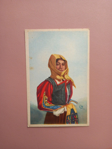 Cartolina costumi sardi - cartolina, sposa