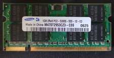 1GB RAM Samsung M470T2953CZ3-CE6 DDR2 667 MHz PC2-5300S SODIMM 200pin