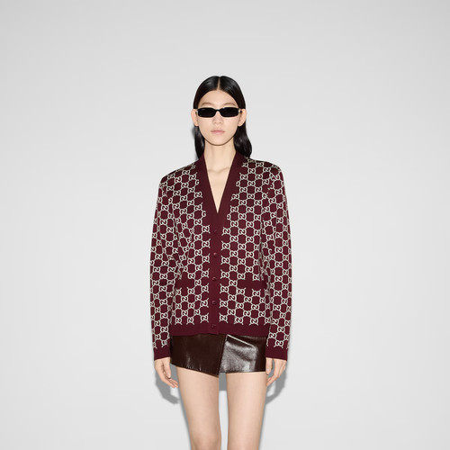 Maglione cardigan jacquard