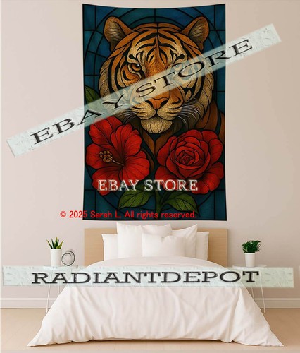 Arazzo tigre vetro colorato