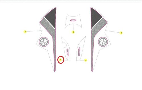 Adesivo scritta 502c serbatoio - adesivo,