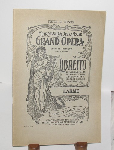 Antique program booklet - program,