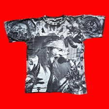 Guns N Roses All over Graphic Axl 90s Vintage Single Stitch T Shirt Size M/L