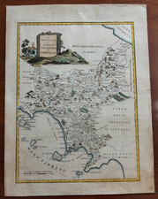 1795 ALFANO CARTA GEOGRAFICA DELLE PROVINCE DI NAPOLI SANTAMARIA E CAMPOBASSO