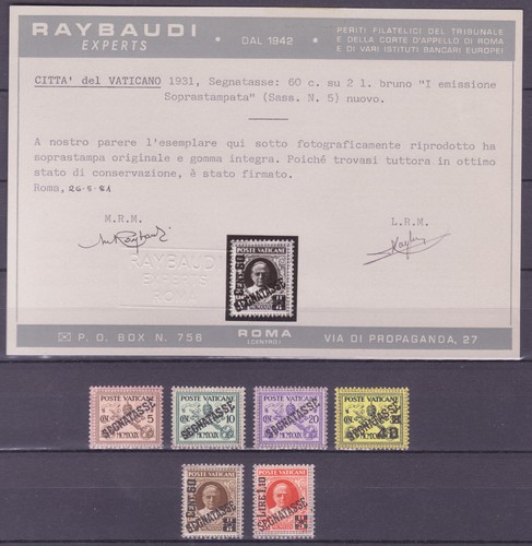 Vaticano tasas año - vaticano, 1931
