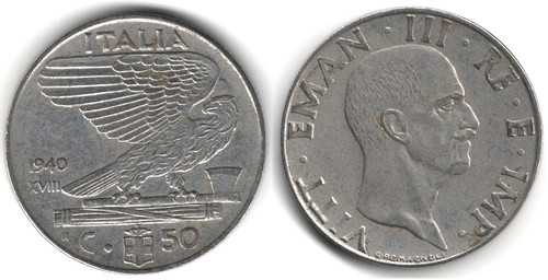 Italia centesimi 1940 - italia,