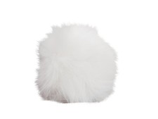 Copripomello Fluffy Fur bianco-universale in soffice pelliccia ecologica b