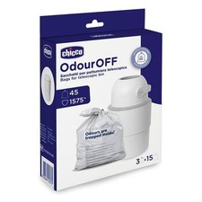 Chicco Ricarica mangia pannolini telescopico chicco 3 rotoli da 15 sacchetti
