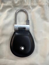Portachiave Montblanc Meisterstuck Pelle Nera -  Black Leather Key Ring 198342