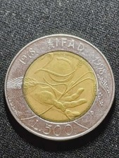 MONETA 500 LIRE ITALIA 1998