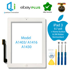 iPad 3 Vetro Touch Screen Digitalizzatore Display 9.7 Pollici A1403 A1430 A1416 Pulsante Home