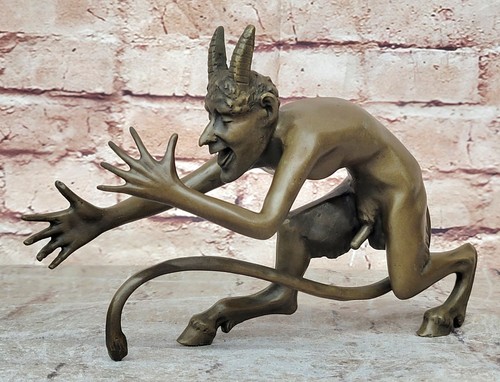 Scultura bronzo fauno - di,