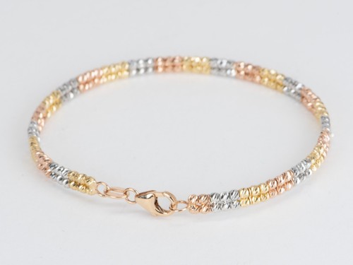 Bracciale oro tricolore - bracciale,