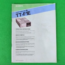 MANUALE ORIGINALE SONY BETAMAX TIME TIME UNIT TT-F1E ? TT F1E 1982 3-783-945-11