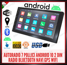 AUTORADIO ANDROID 10 7 POLLICI 2 DIN STEREO AUTO BLUETOOTH WIFI GPS NAVIGATORE 