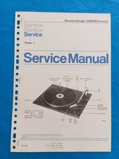 PHILIPS 22GC061 Parte 1 Record Changer SERVICE MANUAL ORIGINALE Vintage Schemari