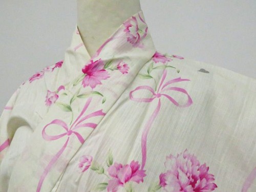 Kimono giapponese yukata - kimono, crema