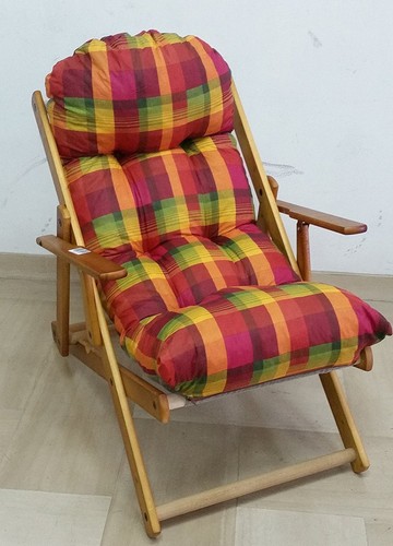 Poltrona imbottita relax legno - imbottita,