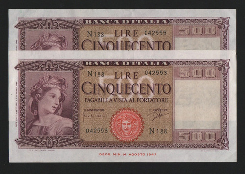 500 lire italia 1961 - 500, 23/03/1961