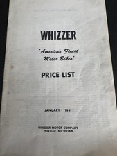 Listino prezzi Whizzer 1951
