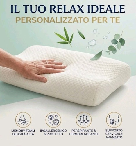 Cuscino cervicale memory foam