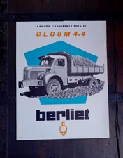 Brochure CAMION BERLIET GLC 8 M 4X4 TIMBRO UFFICIALE BERLIET ITALIA 