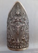 Raro braccialetto antico siamese siamese siam thai ornato aperto argento sterling