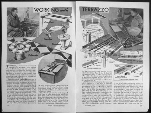 Terrazzo concrete furniture - concrete,