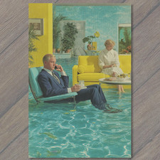 CARTOLINA Retro Coppia Seduta