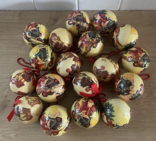 Palline decoupage cartapesta