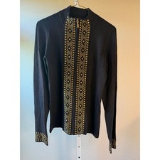 Giacca discoteca vintage anni 70 Fontana borchiata - zip nera italiana - punk glam rock