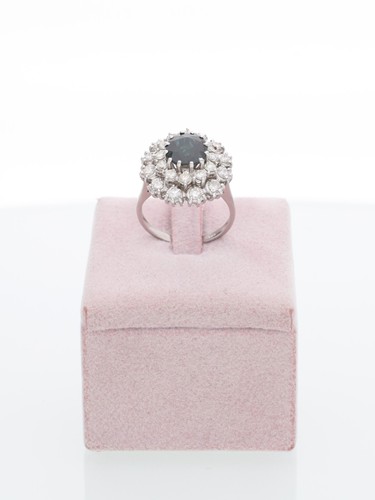 Anello margherita oro bianco