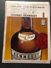 Pubblicità d'epoca reclame stampa pubblicitaria a piena pagina intera Hennessy