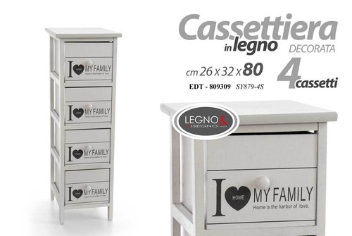 Cassettiera cuore cassetti - cassettiera,