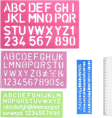 Set stencil in plastica - in,