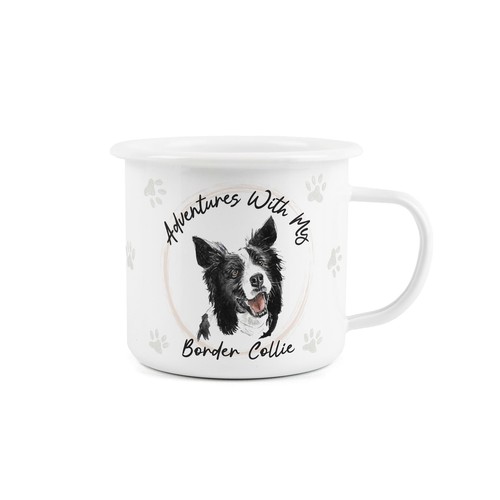 Tazza smaltata border collie - border,